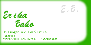 erika bako business card